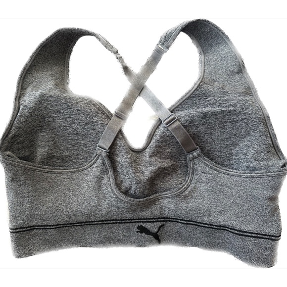 2/$19 Puma Convertible Gray Sports Bra size small Medium Large XL - Picture 4 of 4